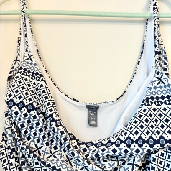 Aerie XXL One Piece Cheeky Voop Swimsuit in Blue & White - Picture 3 of 7